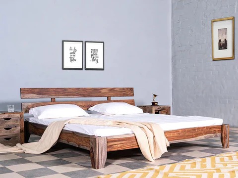 Alpaca Modern Sheesham Wooden Bed