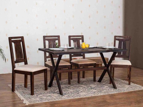 Gangaur Solid Sheesham Wood Table Dining Set