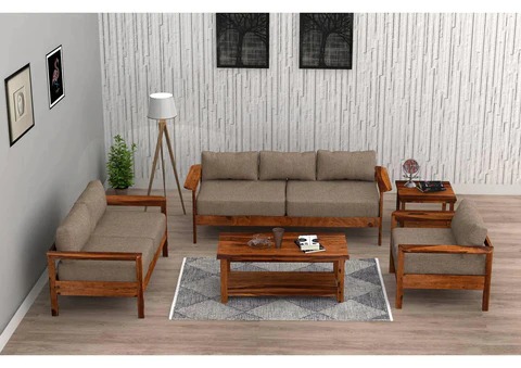 Ummed Modern Wooden Sofa Set