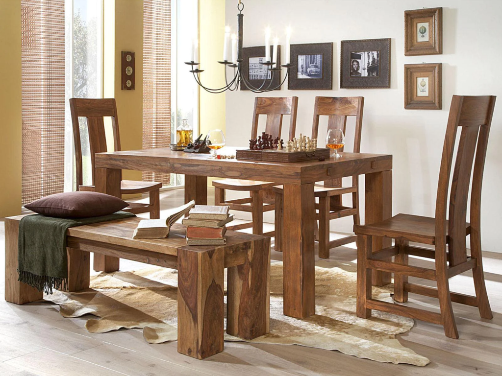 Vismit Solid Sheesham Wood Dining Table #5